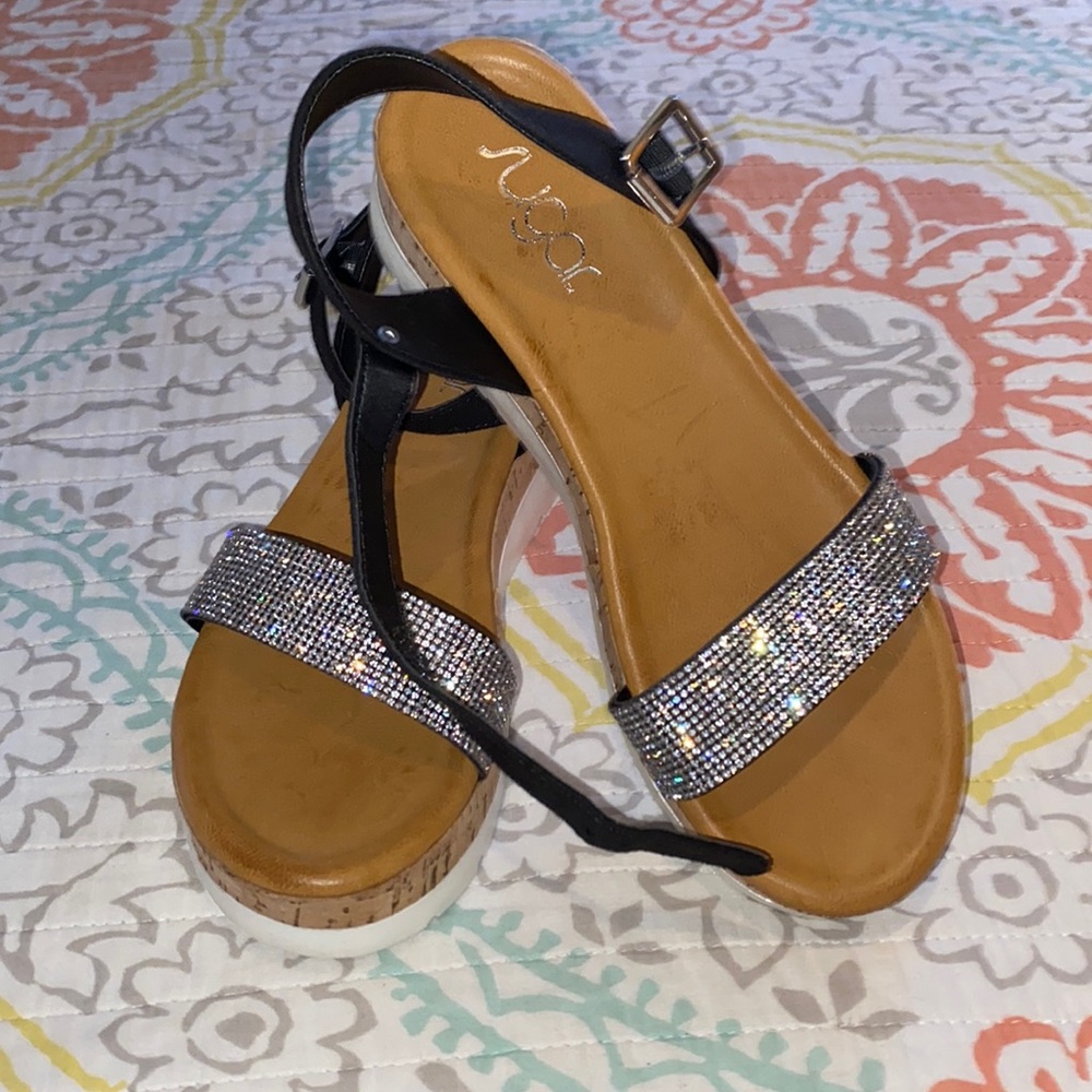 Sugar Rhinestone Sandals NWOT